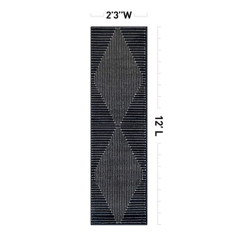 Modern Geometric Durable Area Rug, Pet Friendly for Any Room