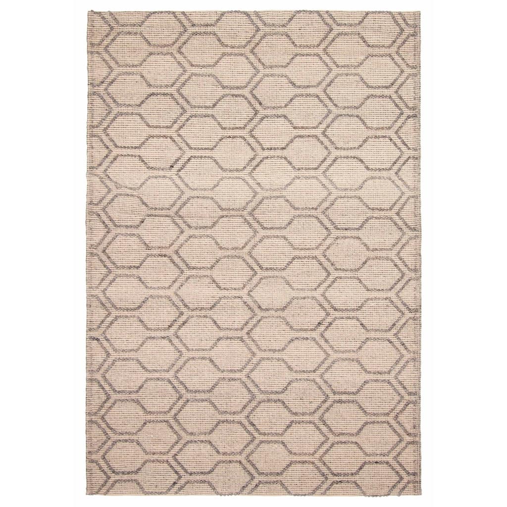 ECARPETGALLERY Braid weave Sienna Brown Wool Rug - 5'2 x 7'7