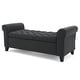 preview thumbnail 30 of 33, Keiko Contemporary Rolled Arm Fabric Storage Ottoman Bench by Christopher Knight Home - 50.00" L x 19.50" W x 20.50" H