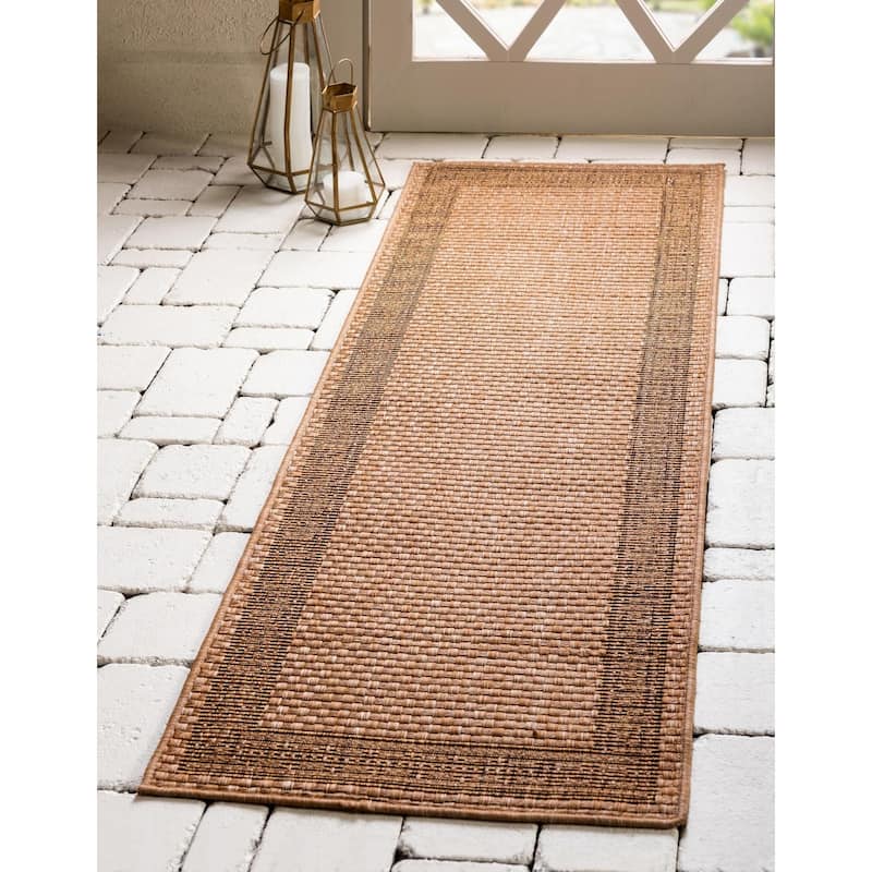 Outdoor Dimension Collection Area Rug - Light Brown - 2'2"x6'