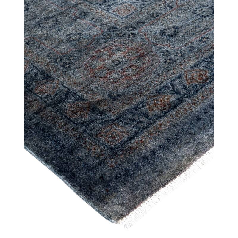 Overdyed, One-of-a-Kind Hand-Knotted Area Rug - Gray - 8' 2" x 10' 1"