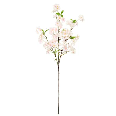Set of 3 Blush Pink Artificial Spring Cherry Blossom Flower Stem Spray 40in - Blush Pink - 40" L x 10" W x 5" DP
