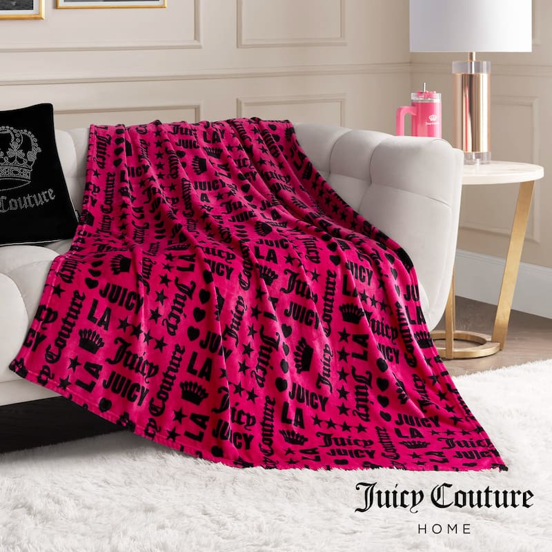 Juicy Couture Juicy Words 50" x 70" Plush Throw