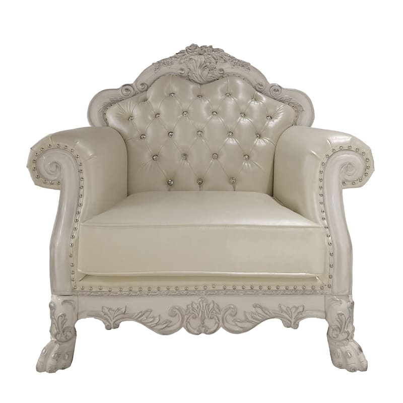 Adison Pear White and Bone White Chair with 2 Pillow