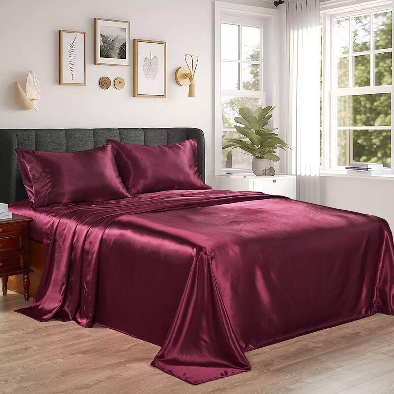 Remembrance Satin 4-piece Bed Sheet Set