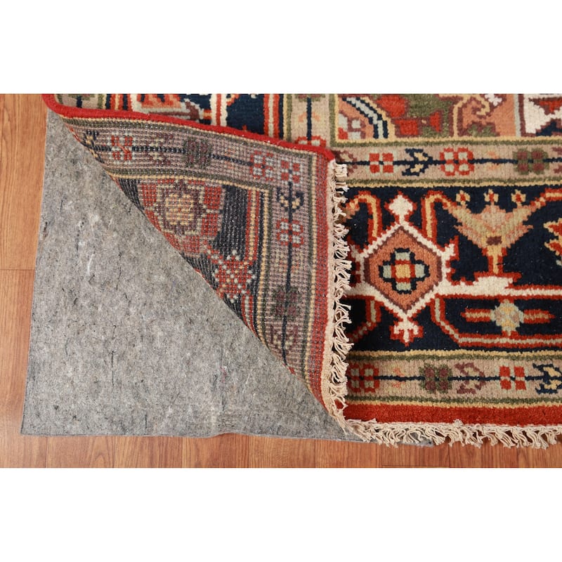 Hand Knotted Oriental 100% Wool Carpet Traditional Medallion Oranges & Rust Heriz (serapi) Area Rug - 10' 1'' X 7' 11''