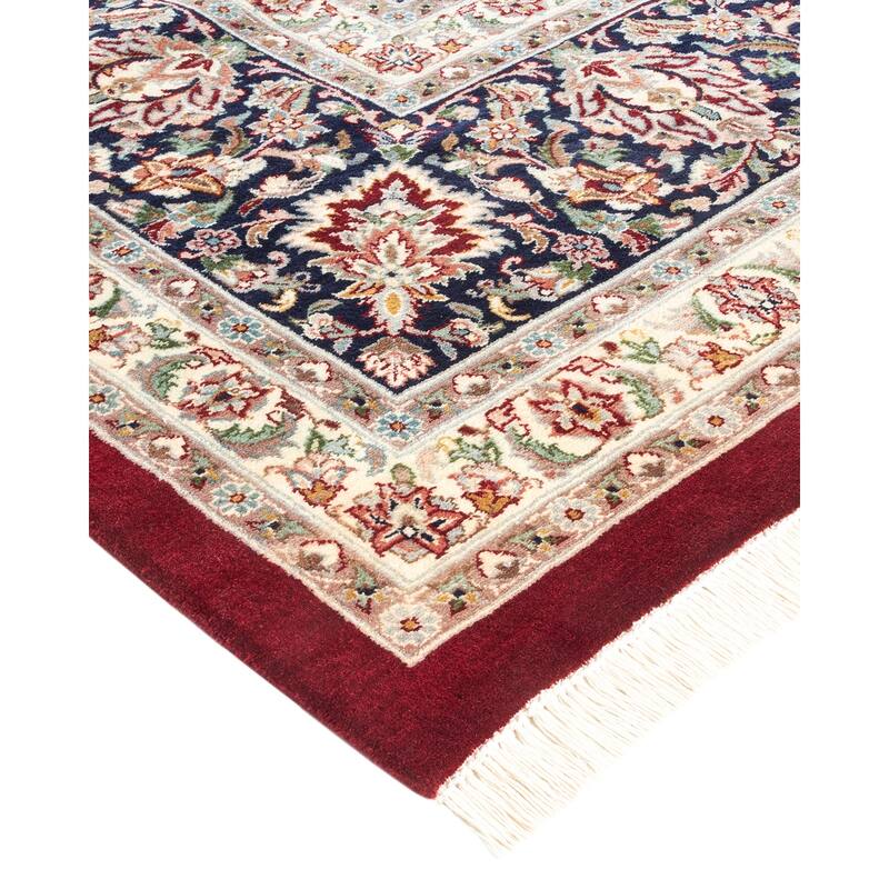 Overton Handknotted Wool Traditional Oriental Red Area Rug - 12' x 18'