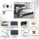 preview thumbnail 3 of 31, CraftPorch 4-pieces Contemporary Grey Bed with Dark Grey Furniture Bedroom Set