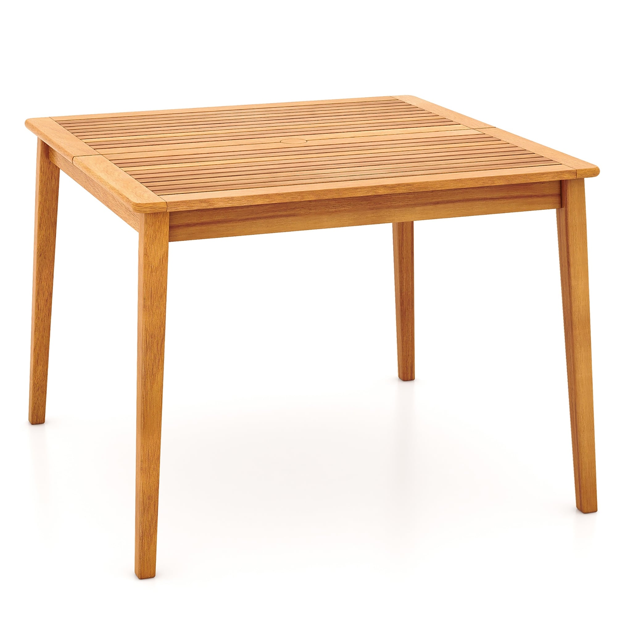 Gymax 40'' 4-Person Outdoor Acacia Wood Dining Table w/ 1.96''