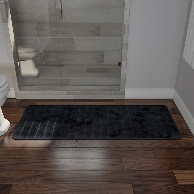 Oversized Bathroom Rug - Extra-Long Memory Foam Bath Mat with Nonslip Backing by Windsor Home