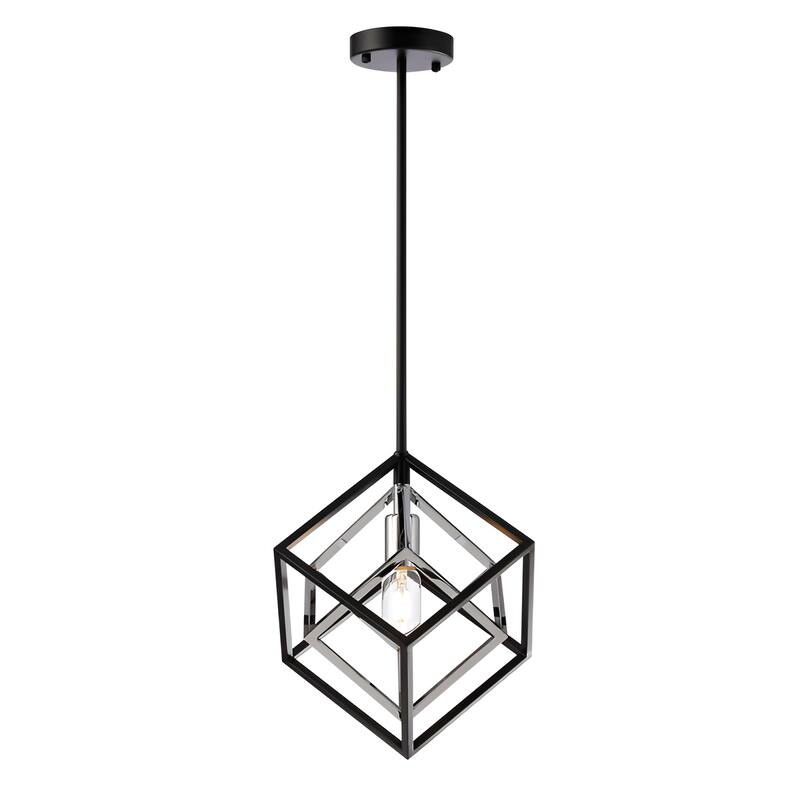 1-Light Geometric Cube Lantern, Sci-fi Square / Rectangle Pendant