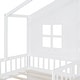 preview thumbnail 11 of 21, Modern Twin Size Wooden House Platform Bed with Trundle Bed, Triangular Roof Sleeper Daybed with 2 Drawers & Storage Shelf