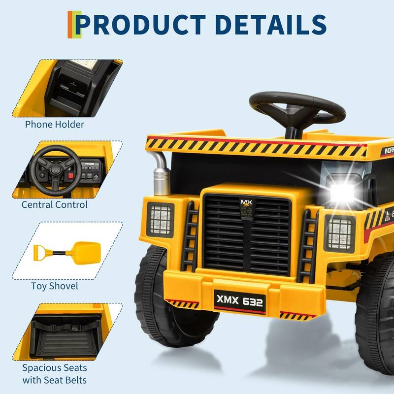 Ride on Dump Truck for Kids 3-8