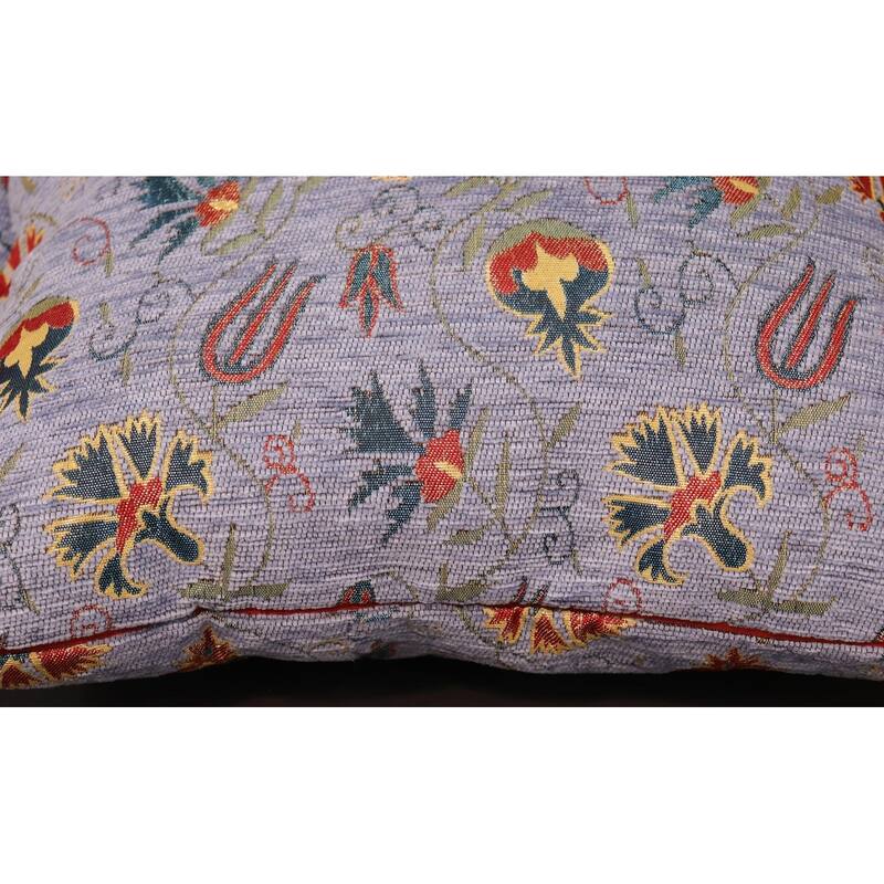 Carnation Fern Chenille Turkish Decorative Pillow