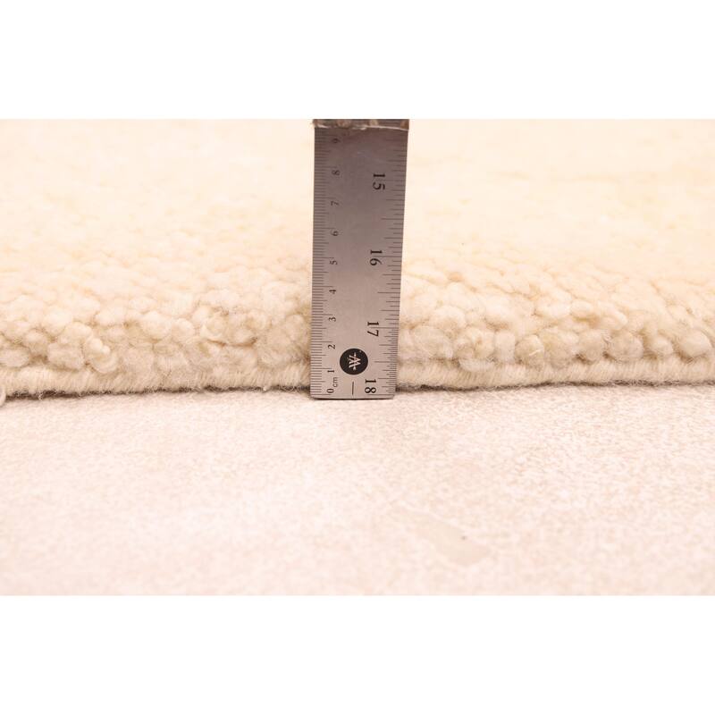 ECARPETGALLERY Hand-knotted Looma Cream Wool Rug - 8'3 x 10'0