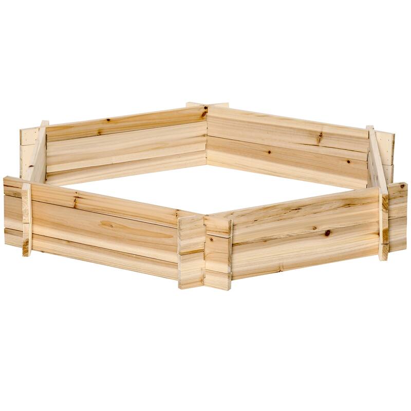 Outsunny Wooden Raised Garden Bed