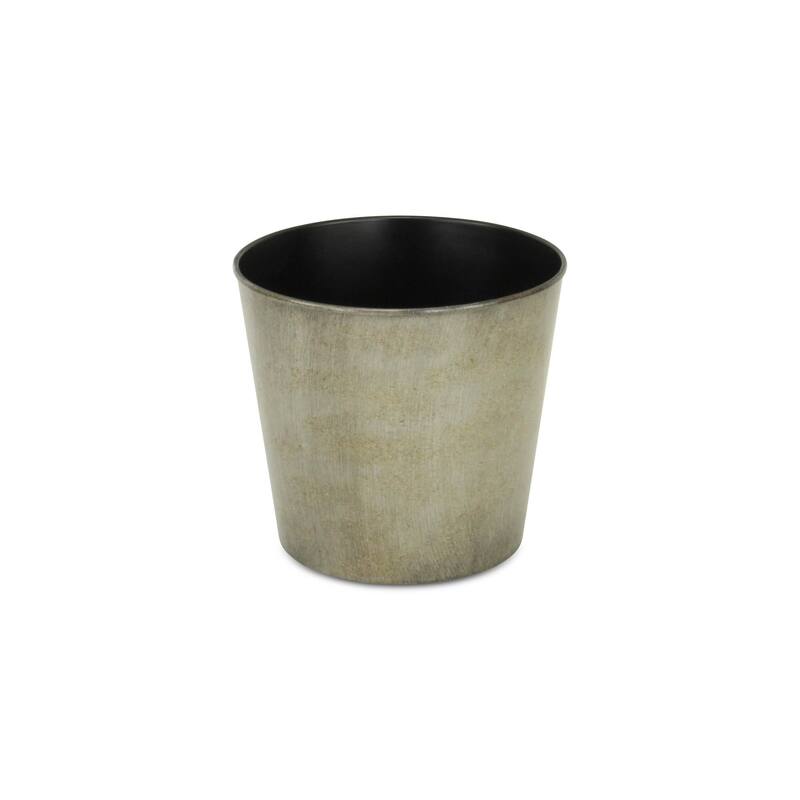 Cheungs Round, 9" gray planter with a tapered body - 12x12x11