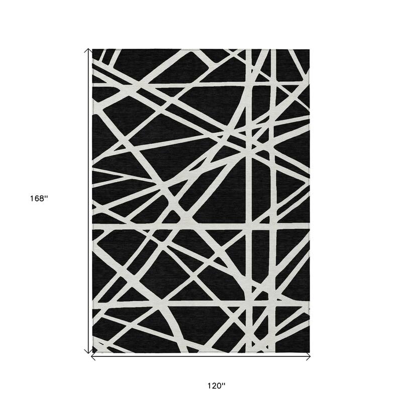 HomeRoots Geometric Transitional Rectangle Outdoor Rug