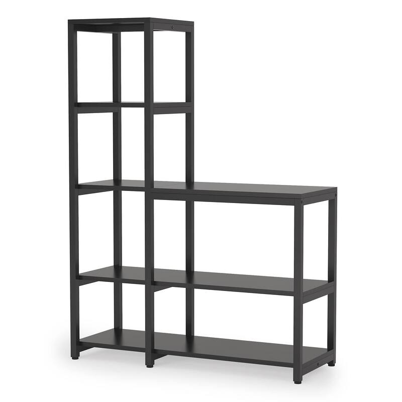 5-Tier L Shaped Kitchen Bakers Rack with Storage Shelf