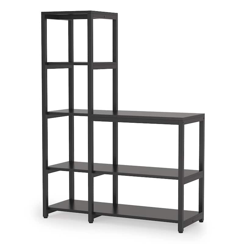 L Shpaed Corner Bookshelves Bookcase Display Shelf
