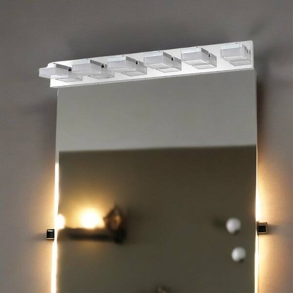 Modern 6 Light LED Vanity Mirror Light Fixture For Bathrooms - Bed Bath & Beyond - 38925769
