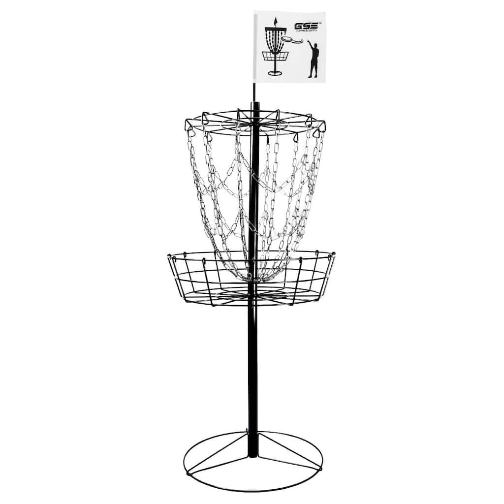 GSE™ Portable 12-Chain Disc Golf Targets Basket, Disc Golf Practice Goal Baskets