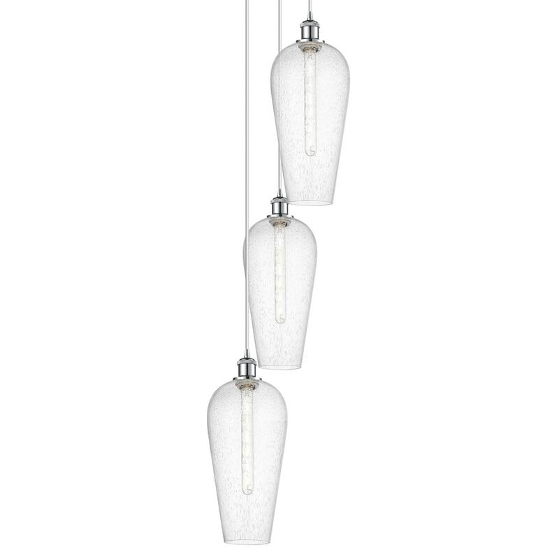 Innovations Lighting 113B-3P-58-15 Chelsea Pendant Chelsea 3 Light 15" - Polished Chrome / Seedy