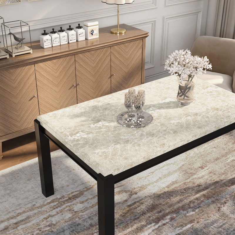 Furniture of America Koby Contemporary Walnut 64-inch Wood Dining Table