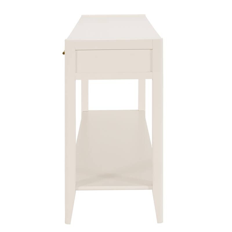 High-Quality Entryway Console Table with Vertical Stripe Drawers, Long Legs