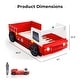 preview thumbnail 3 of 8, Rozo Contemporary Red Speedy Fire Engine Platform Kid Bed by Furniture of America
