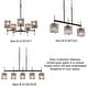 preview thumbnail 13 of 17, Kasy Modern 3-Light Textured Glass Chandelier Kitchen Island Lights for Dining Room - W 24.8" x D 4.7" x H 10.2"