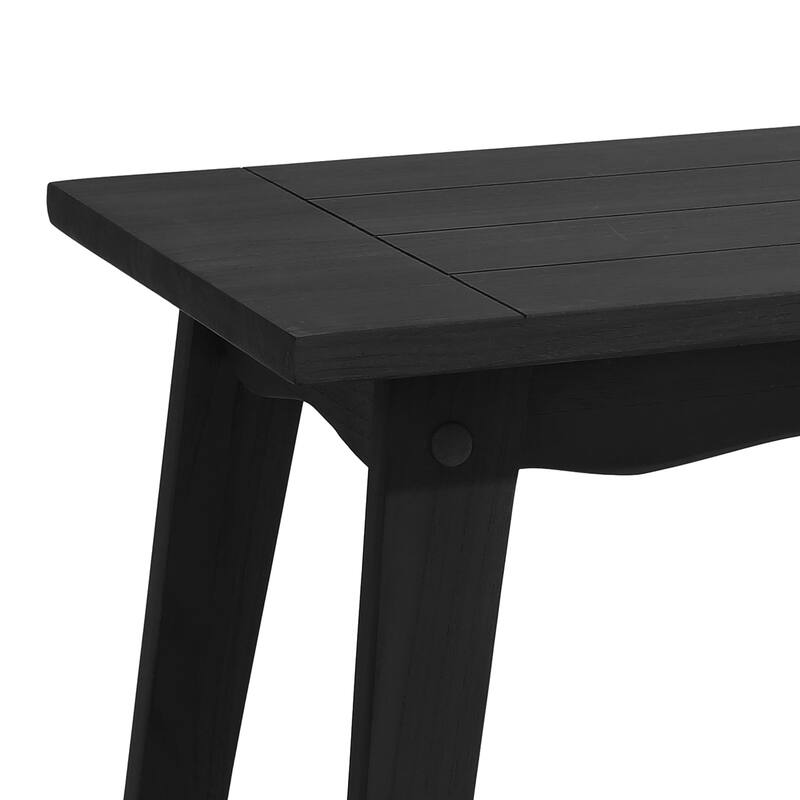 Outdoor Patio Solid Wood Chairs Loveseat Table Chat Set with Cushion