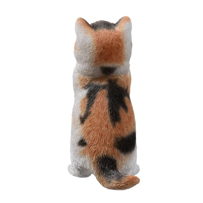 7" H Calico Cat Kitten Statue Praying