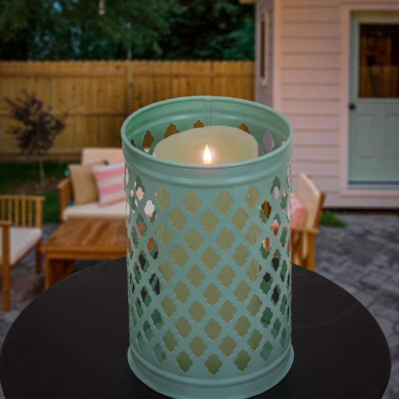 12" Candle Lantern, Gossamer Green by National Tree Company - 12 in