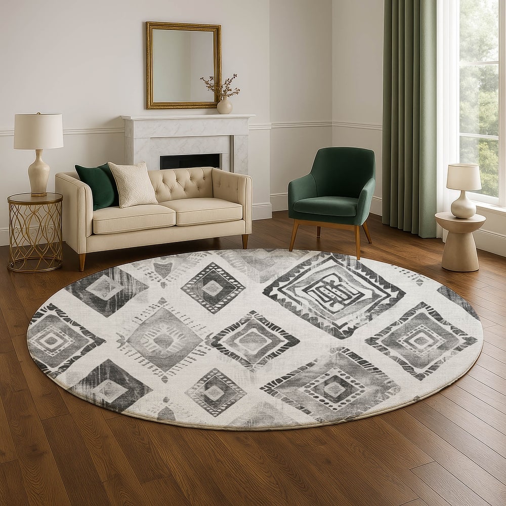 Premium Washable Super Soft Modern Diamonds Mayfield Rug