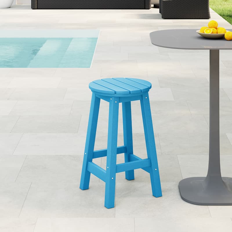 Laguna Hdpe All Weather Outdoor Patio 24" Round Counter Stool