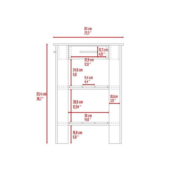 Kitchen Storage with 2Shelves 1Drawers, Floor Sideboard and