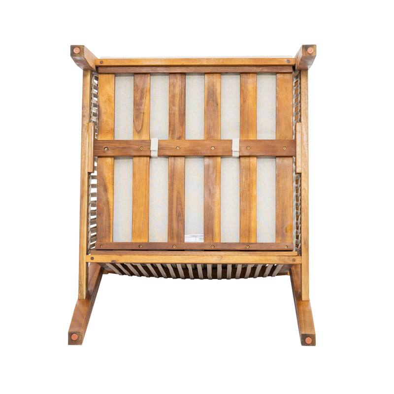 Christopher Knight Home - Outdoor Modern Solid Acacia Wood with Handwoven Rope Sides and Cushions Weather-Resistant