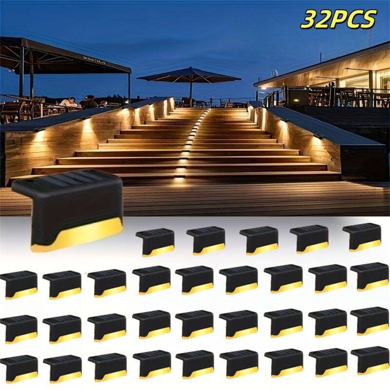 Warm light 32PCS Solar Deck Lights Outdoor