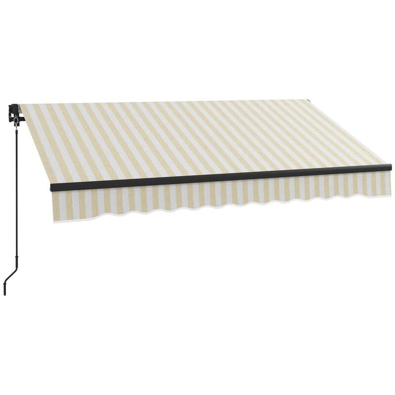 8' x 6.5' Retractable Awning, 280gsm UV Resistant Sunshade Shelter