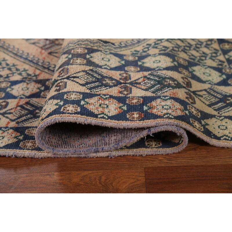 Distressed Bakhtiari Persian Vintage Rug Handmade Wool Carpet - 8'3"x 11'1"