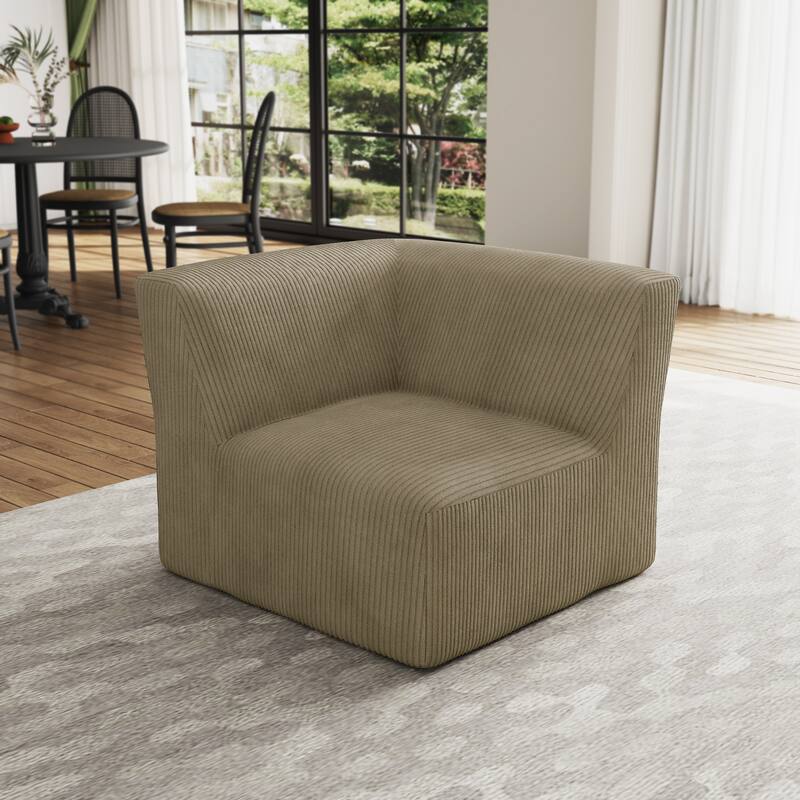 Corduroy Armchair Corner Chair For Living Room