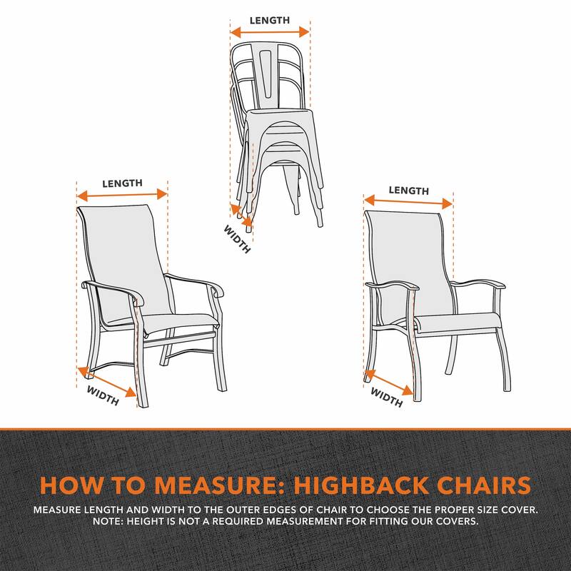 Modern Leisure® Garrison Stackable/High Back Bar Chair Cover, Waterproof, 27"L x 27"W x 49"H, Sandstone