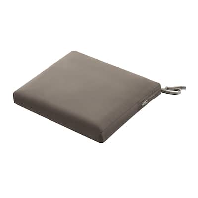 Classic Accessories Ravenna Water-Resistant 17 x 15 x 2 Inch Patio Seat Cushion Slip Cover, Empire Blue
