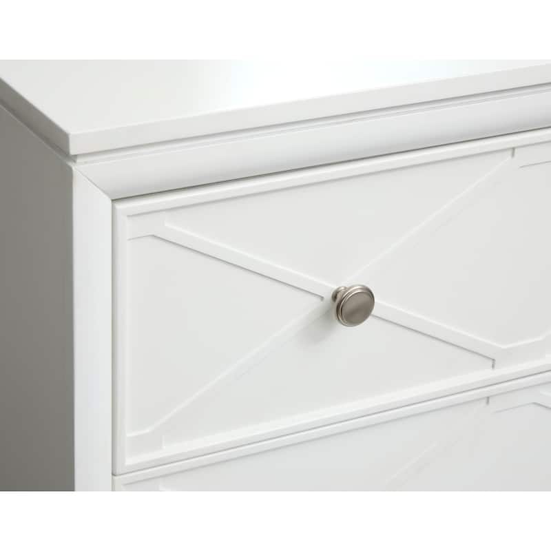 Magnussen Home Springhouse Whisper White Double Drawer Dresser with Landscape Mirror