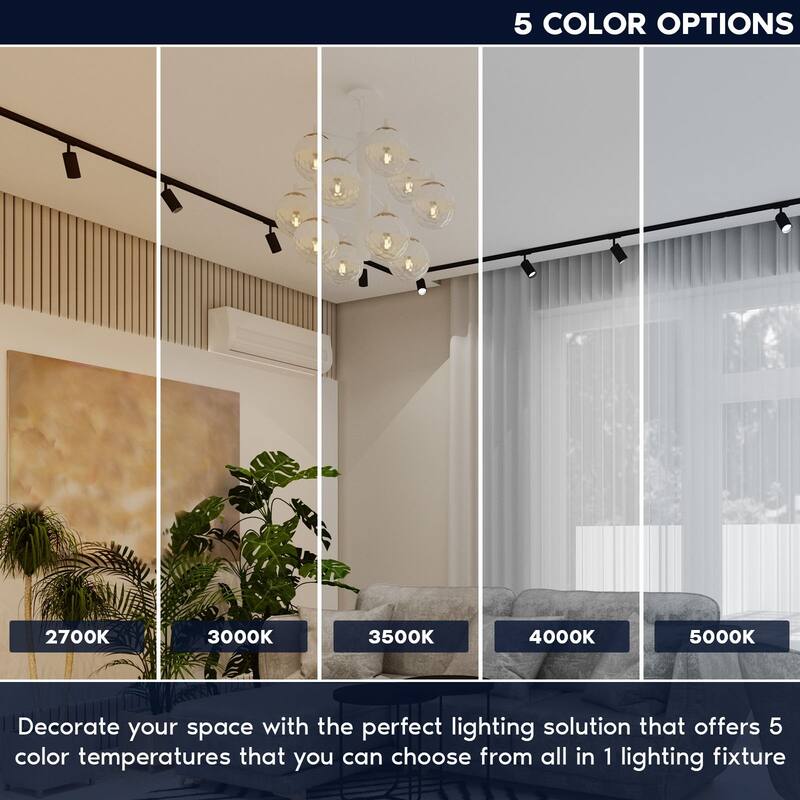Luxrite GU10 LED Bulbs Dimmable 50W Halogen Equivalent 5CCT 6.5 Watt 500 Lumens GU10 Enclosed Fixture Rated (12 Pack)