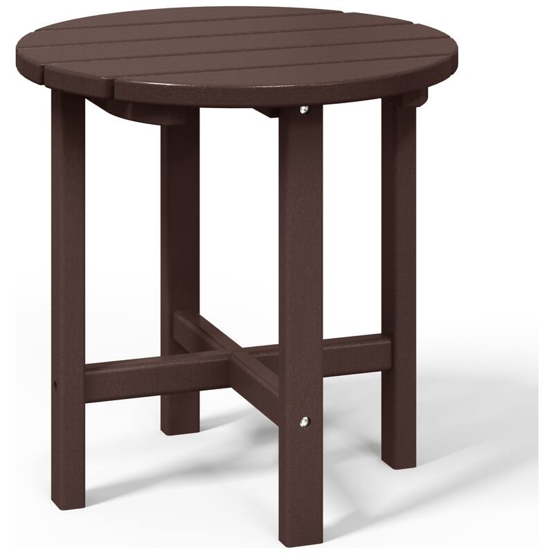 Laguna Outdoor 3-Piece Folding Adjustable Adirondack Chair with Hideaway Ottoman & Round Side Table