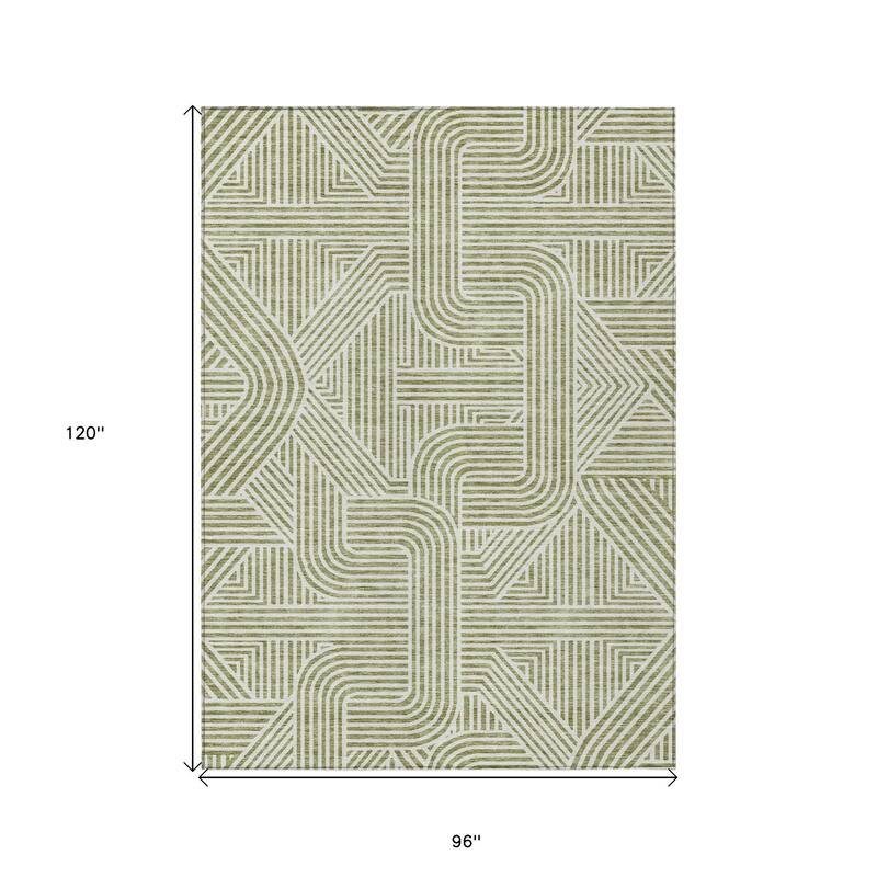 HomeRoots Abstract Transitional Rectangle Outdoor Rug