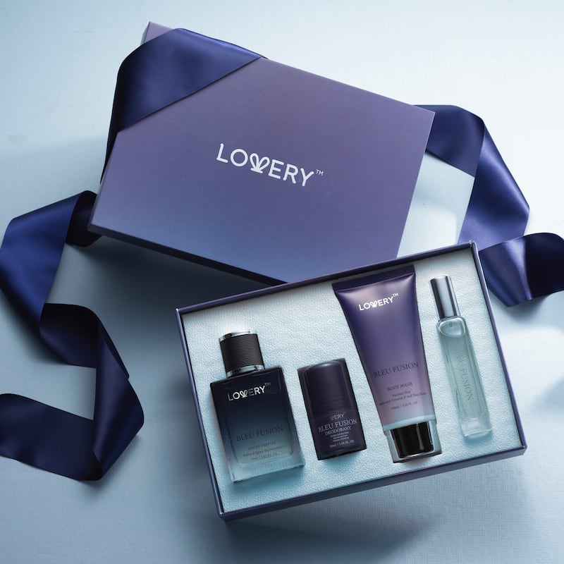 Lovery 5-Pc. Bleu Fusion Bath & Body Care Gift Set with Perfume, Cologne & More