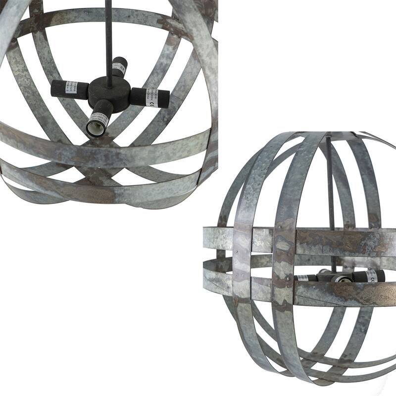 4 - Light Galvanized Chandelie